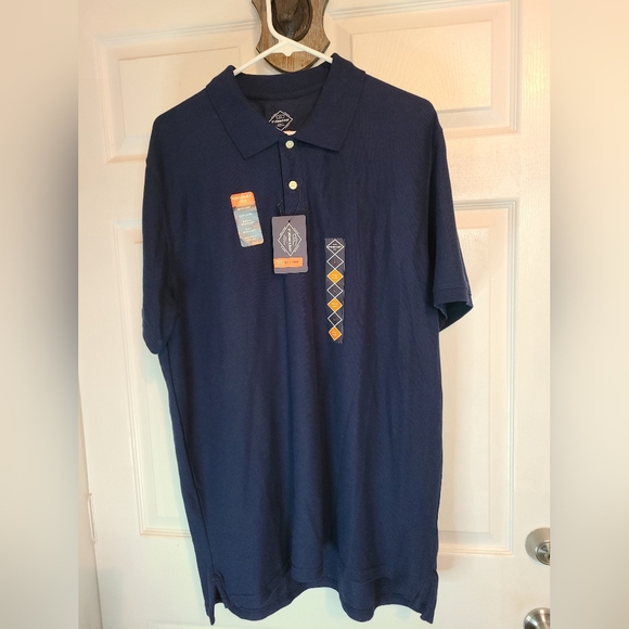 (846) St. John's Bay (NWT) Men's Classic Polo Shirt, Size: L Color: Navy Blue - Picture 5 of 8